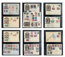 EGEO INTERI POSTALI 1942/1944 - Bell'insieme di 13 cartoline postali ...