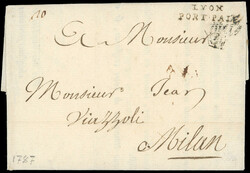 INCOMING MAIL FRANCIA 1787 - Circolare a stampa da Lione 21/5/1787, ...