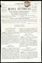 1859 - 4 kreuzer rosso smorto, I tipo (4), perfetto, ampi margini, su ...