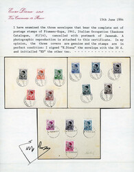 ZONA FIUMANO KUPA 1941 - Soprastampati, serie completa (1/14), ...