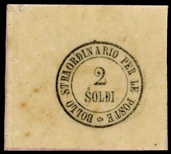 SEGNATASSE PER GIORNALI 1854 - 2 soldi nero (1), nuovo, gomma ...