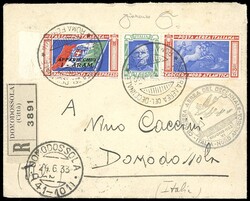 1933 - 5,25 + 19,25 lire Trittico, I-ARAM (51), perfetto, su ...