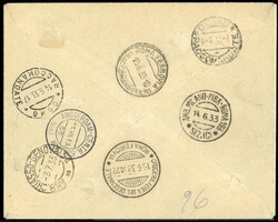 1933 - 44,75 + 5,25 lire Trittico I-BALB, angolo di foglio (52A), ...