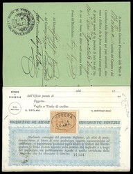 1881 - Libretto di ricognizione postale completo delle 10 pagine ...