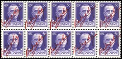 1943 - 50 cent. Imperiale, soprastampa in rosso vermiglio "Badoglio" ...