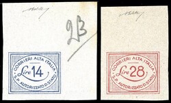 CORALIT 1945 - Prima emissione, serie completa (1,2), il primo angolo ...