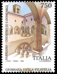 1994 - 750 lire Giornata della Filatelia, dentellatura orizzontale ...