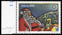 1996 - 850 lire Natale, senza la stampa in oro e la dicitura "Natale" ...