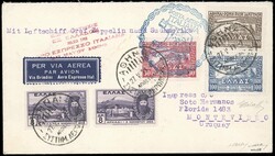 GRECIA POSTA AEREA 1933 - Crociera Zeppelin, serie completa (Yv ...