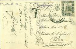 1924 Libya Taxed Postcard to Turkey Libya – Italian Occupation. ...