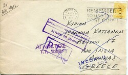 Republic (post 1940)Greece: 1977 (28 December). Cover from London to ...