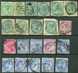 Stamps Iraq: 1885-1922 lot of 21 Indian stamps used in Iraq, all with ...