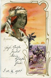 Postcards & Ephemera Egypt – Arabia: 1900 fantasy postcard of an ...