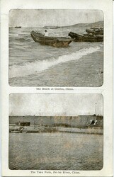 Postcards China: Unused two view postcard titled ‘The Beach st ...