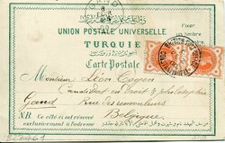 1900 British Levant Turkish Professor Card to Belgiumm British Levant ...