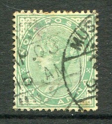 India India Used Abroad – Muscat: 1882 India 1/2a QV struck by ...
