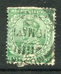 India India Used Abroad – Muscat: 1911 India 1/2a KEVII struck by ...