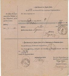 Croatia Austria: 1875 10Kr Post Nachnahme Karte stationery form for ...