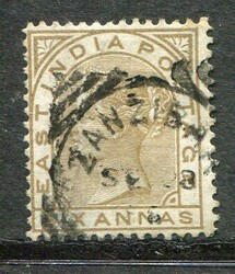 Zanzibar Zanzibar: 1876 India QV 6a pale brown struck by type Z4 ...
