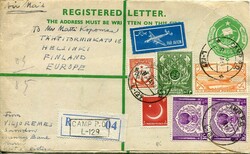 Pakistan Pakistan: 1951 (8 May). 5 1/2a registered letter stationery ...