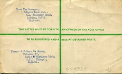 Pakistan Pakistan: 1957 (7 November). 5 1/2a registered letter ...