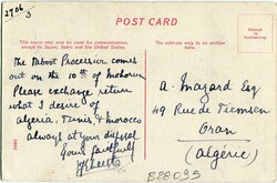 India India: 1908 (11 September). Postcard of Goanese Women to Oran, ...