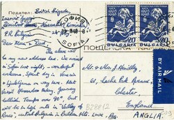 Republic (post 1946)Bulgaria: 1948 postcard to England from a British ...