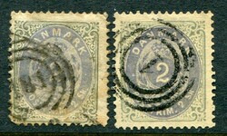 DenmarkDenmark: 1870 (June). Perf. 14 x 13 1/2 comb. 2sk dull ...