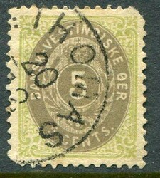 Denmark Danish West Indies: 1873 (September). 5c perf. 12 1/2 (comb) ...