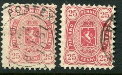 Finland Finland: 1875 (September). Helsingfors print 25p. lake and ...