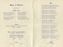 South Africa South Africa: 1940 Delville Day Memorial Service booklet ...