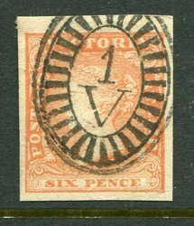 Australia Victoria – Australia: 1854 (1 September). QV 6d. dull ...