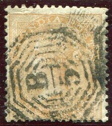 Burma India / Burma: 1859 QV 2a. yellow-buff struck by superb B / 5 ...