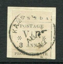 Uganda Uganda: 1896 (7 November). Type-written issue new values 3a. ...
