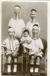 Burma Burma: Photocard titled ‘The Giraffe – Neck Women’. ...