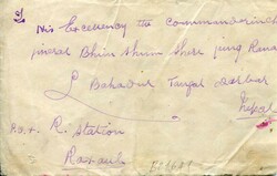 1908 India Delhi to Commander in Chief Nepal India – Nepal: 1908 ...