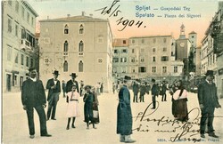 CroatiaCroatia: 1914 (18 May). Postcard titled ‘Spalato – Piazza ...