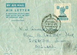 Pakistan Pakistan: 1949 (22 February). 6a Pakistan overprinted India ...