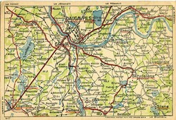 LatviaLatvia: Daugavpils &amp; Griva region map postcard. Series #17 ...
