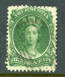 Canada Canada – Nova Scotia: 1860 white paper 8 1/2c. deep green ...
