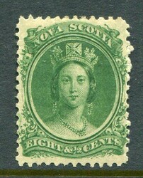 Canada Canada – Nova Scotia: 1860 yellowish paper 8 1/2c. deep ...