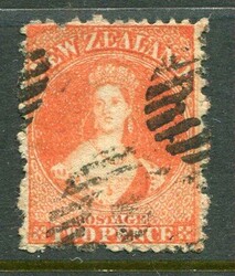 New Zealand New Zealand: 1873 QV Chalon Heads 2d. vermillion, perf. ...
