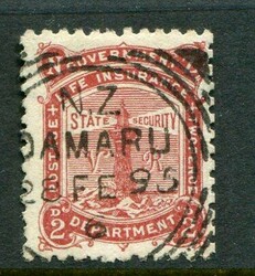 New Zealand New Zealand: 1891 Life Insurance Department 2d. brown-red ...