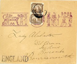 Postal HistoryEgypt: 1905 Pharaohs imprinted commercial cover to ...