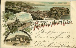 Monaco Monte Carlo Panorama 1898 ed Künzli Monaco: 1898 postcard of ...