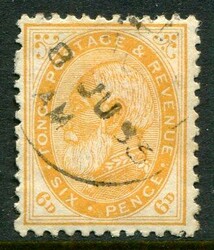 TongaTonga: 1892 (15 August). King George I 6d. yellow-orange used. ...