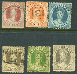 Australia Australia – Queensland: 1862-63 thick toned paper, no wmk ...