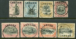 North Borneo - Labuan Labuan: 1896 North Borneo stamps overprinted ...