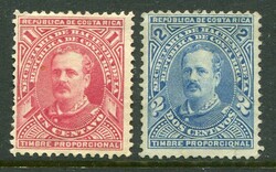Costa Rica Costa Rica: 1884 Postal Fiscal stamps unused set. Sc. ...