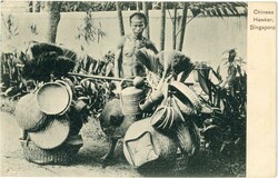 SingaporeSingapore: Unused postcard titled ‘Chinese Hawker’. ...